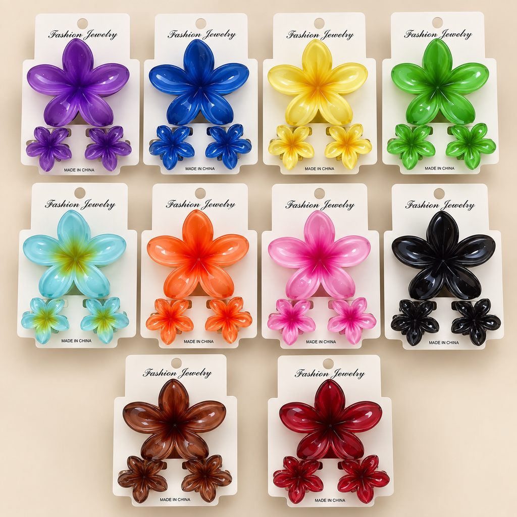 Flower Clip Trio